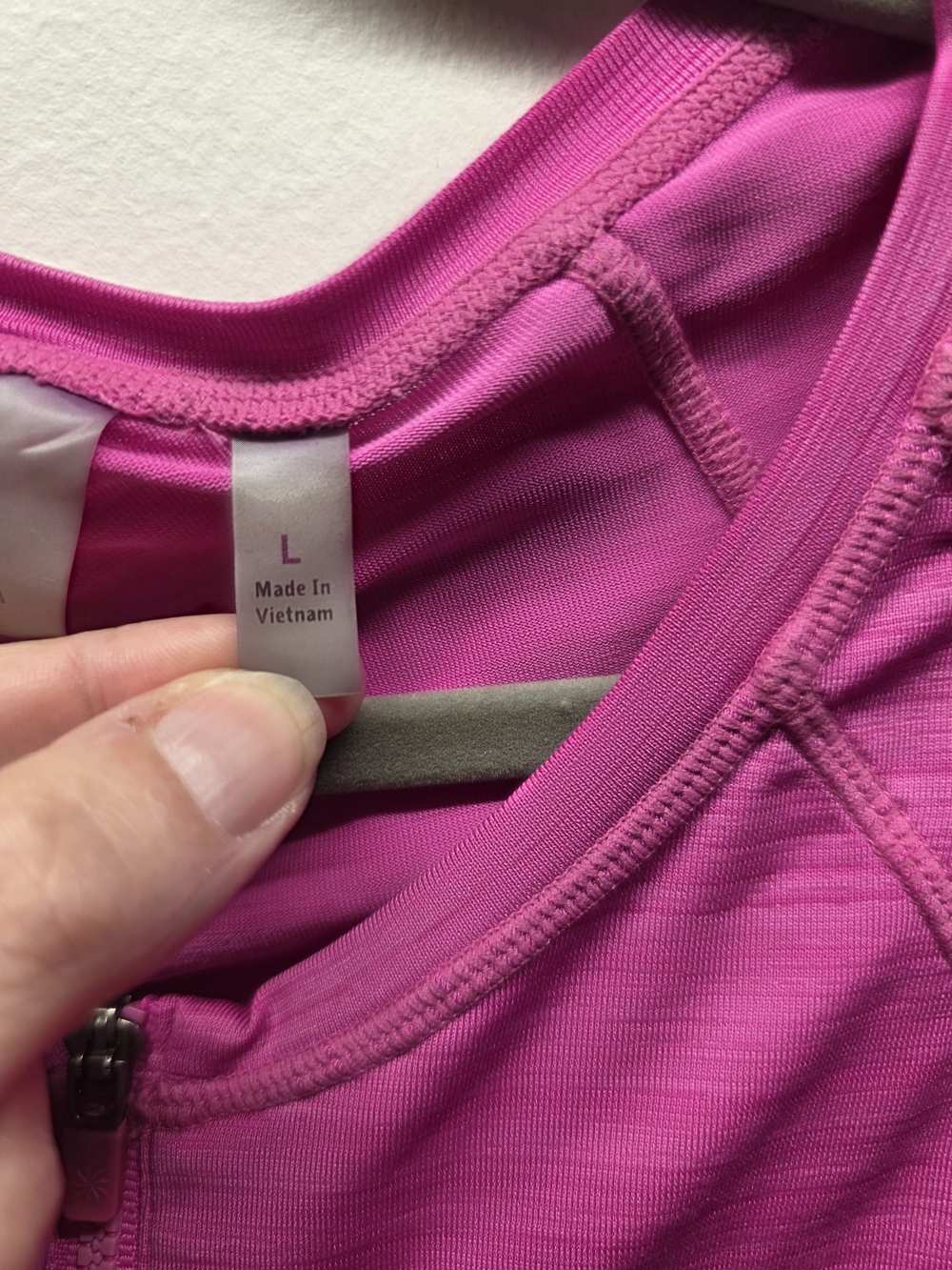 Athleta Women's Long-Sleeve Half-Zip Top in Bright Magenta - Picture 3 of 7